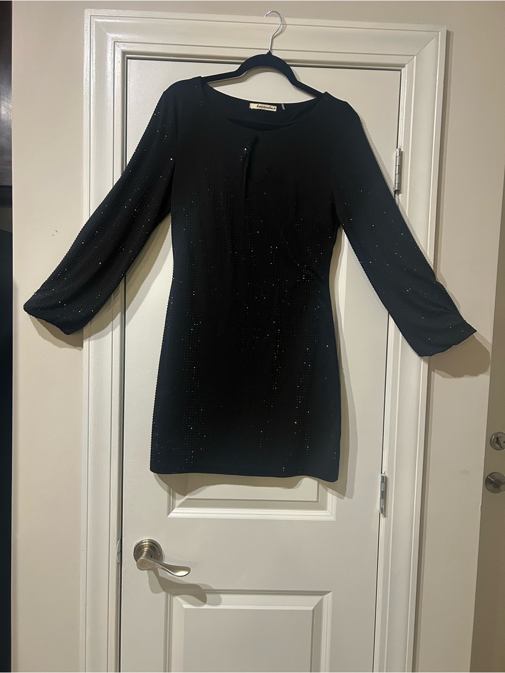 Ambiance Black Mini Dress with Subtle Sparkle